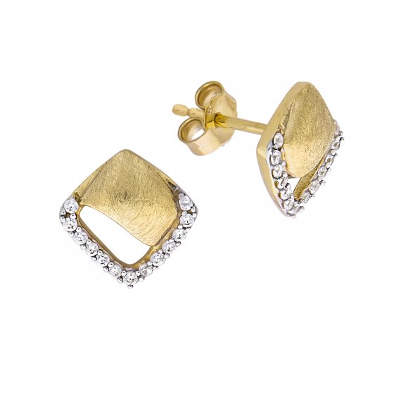 Ohrstecker 585 Gelbgold Zirkonia 