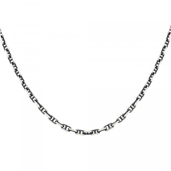 Kette 925 Sterling Silber oxidiert Steg-Anker Kette 