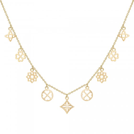 Collier 925 Silber vergoldet Anhänger klein 