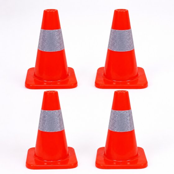 4er Set Verkehrskegel 30 cm Trainingskegel Pylonen Orange 