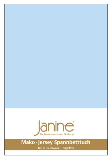 Spannbetttuch Mako Feinjersey Janine hellblau | 180-200x200 cm