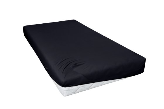 Spannbetttuch Elastan Feinjersey HAHN schwarz | 190x200