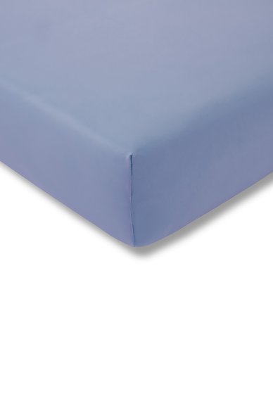 Spannbetttuch Zwirn-Jersey ESTELLA hellblau | 200x200