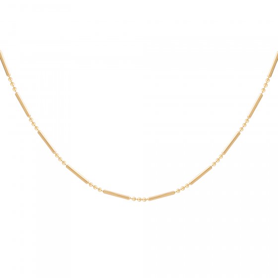 Halskette 925 Silber vergoldet Kugelkette 