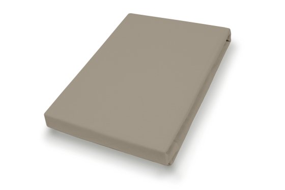 Spannbetttuch Uni-Satin HAHN taupe | 180x200