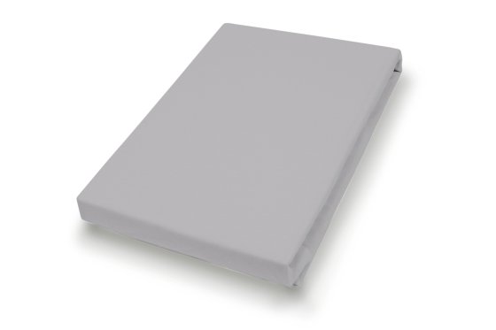 Spannbetttuch Uni-Satin HAHN silber | 180x200