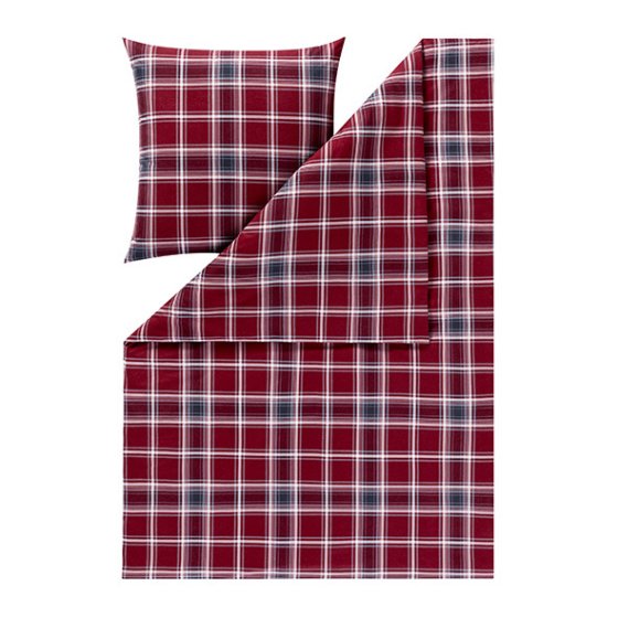 Bettwäsche Kuschelflanell Quirin ESTELLA rot | 155x220