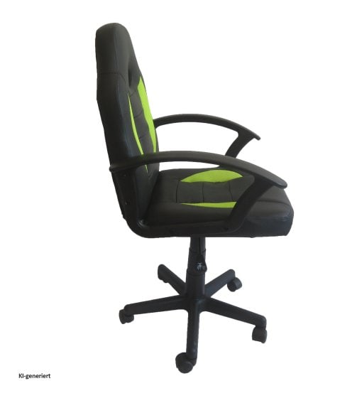 Schreibtischstuhl Junior höhenverstellbar ergonomischer Drehstuhl Schwarz-Grün 
