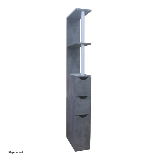 Raumteilerregal 136 cm Thekla Beton 