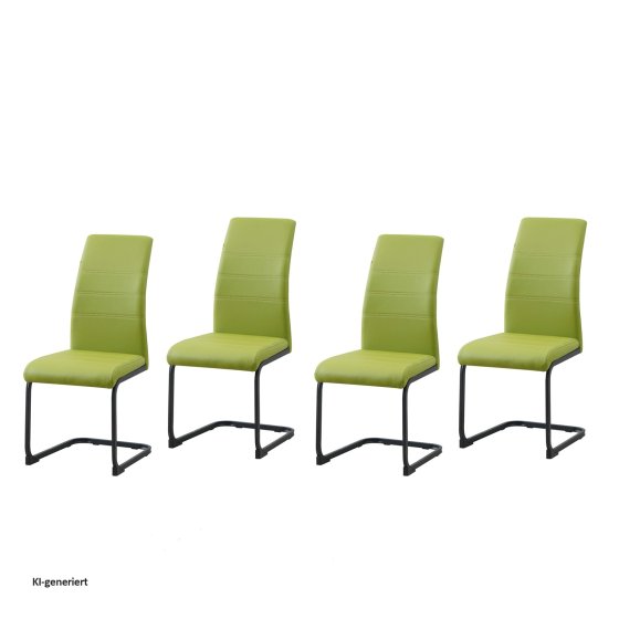 Schwingstuhl 4er Set PU grün SallyP 
