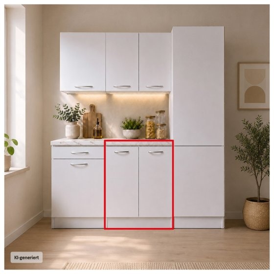 Küchenunterschrank Jenna Weiß 60 cm 