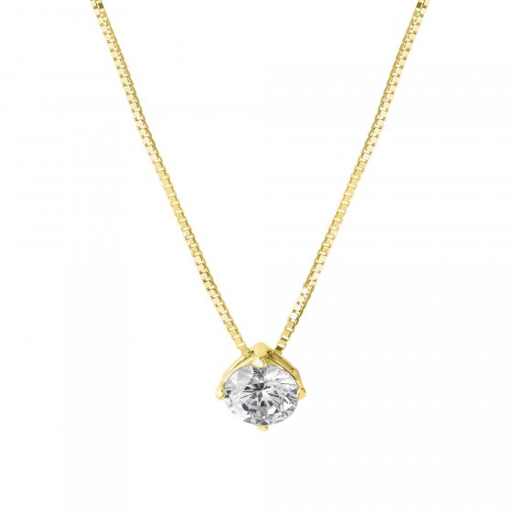 Collier 375/- Gelbgold Zirkonia 