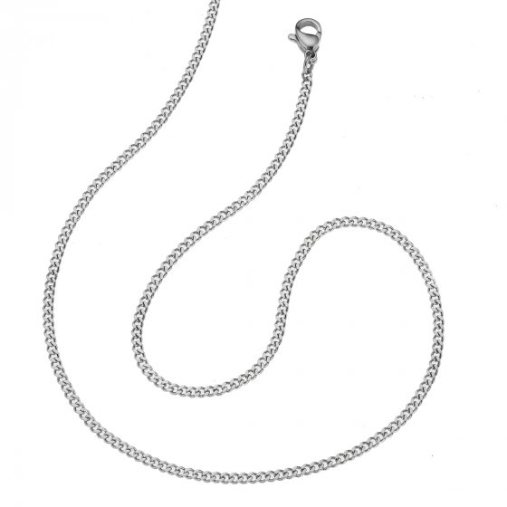 Halskette Edelstahl Panzerkette 2mm breit 