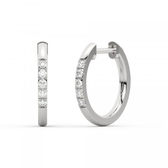 Creole 585 Weißgold mit 10 im Labor gezüchteten Diamanten 