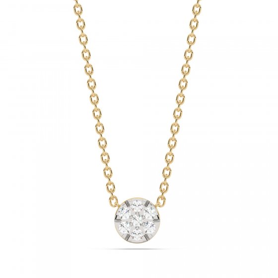 Halskette 585 Gelbgold mit im Labor gezüchteten Diamanten 