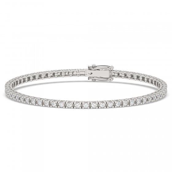 Armband 585 Weißgold mit im Labor gezüchteten Diamanten 