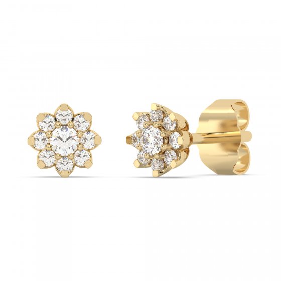 Ohrringe 585 Gelbgold mit im Labor gezüchteten Diamanten 