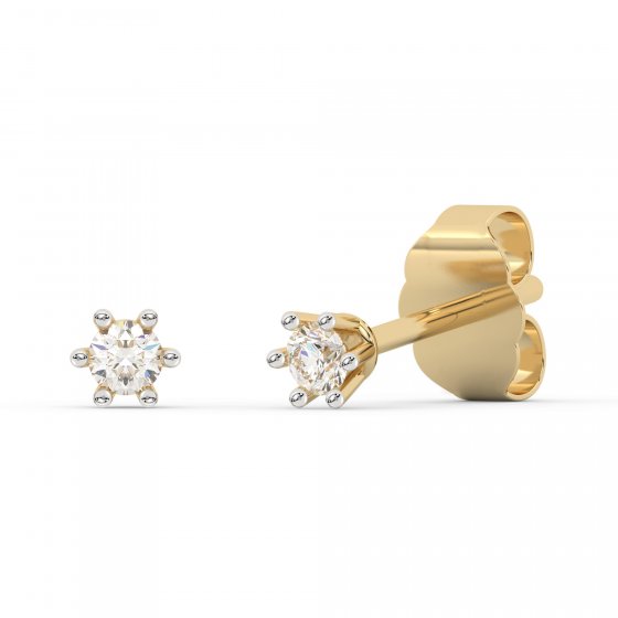 Ohrringe 585 Gelbgold mit im Labor gezüchteten Diamant 