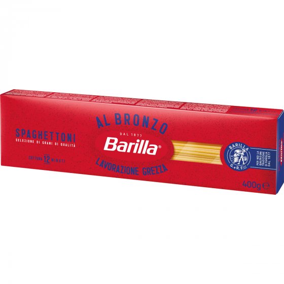 Barilla Spaghettoni Al Bronzo Lange Pasta aus Hartweizengrieß 400g 