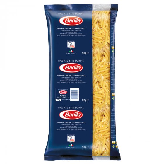 Barilla Penne Rigate Nummer 73 Nudeln aus Hartweizengries 5000g 