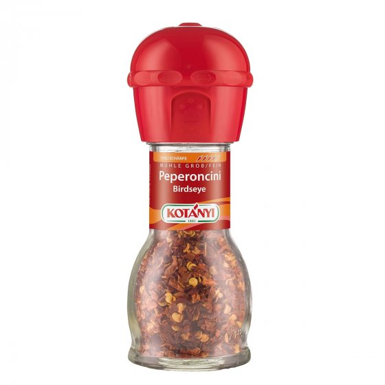 Kotanyi Peperoncini Birdseye Chili Mühle grob und fein Gewürz 24g 