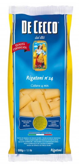 De Cecco Rigatoni Nr. 24 Nudeln aus Hartweizengrieß 500g 6er Pack 