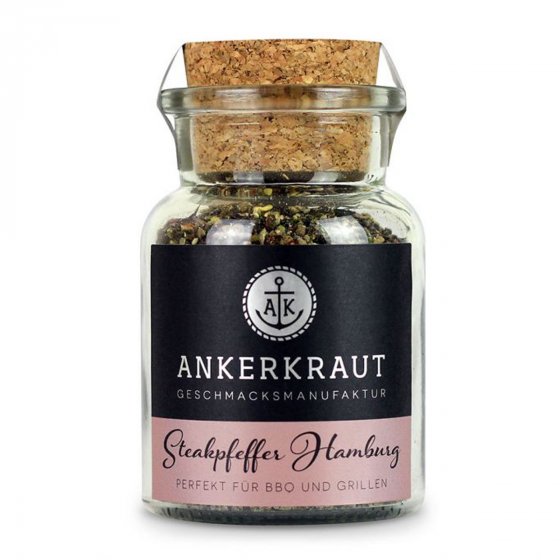Ankerkraut Steakpfeffer Hamburg Pfeffer für Fleisch Korkenglas 80g 