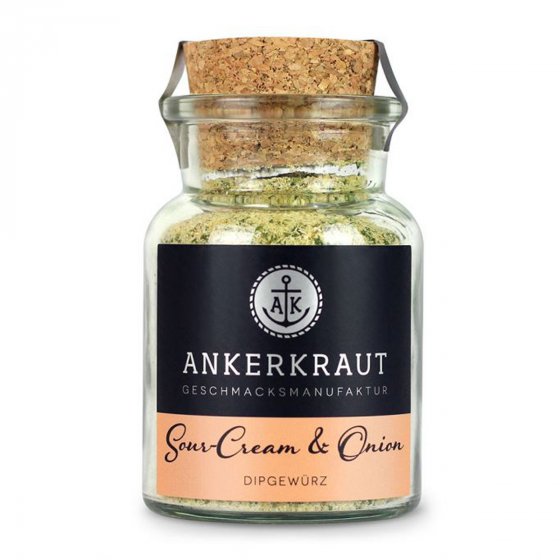 Ankerkraut Sour Cream and Onion Gewürzmischung im Korkenglas 90g 