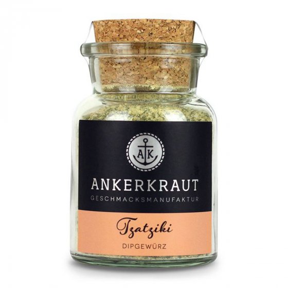 Ankerkraut Tzatziki Gewürzmischung für Dips im Korkenglas 100g 