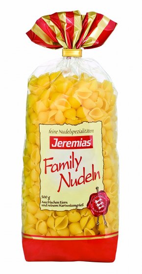 Jeremias Muscheln Classic Frischei Family Nudeln 500g 4er Pack 