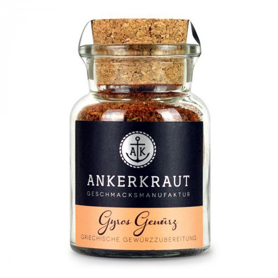 Ankerkraut Gyros Gewürz Griechiche Gewürzmischung Korkenglas 80g 