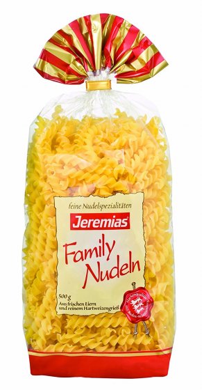 Jeremias Band gedreht Classic Frischei Family Nudeln 500g 4er Pack 