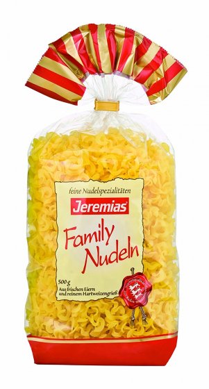Jeremias Family Wellenspätzle Nudeln mit frischen Eiern 500g 4er Pack