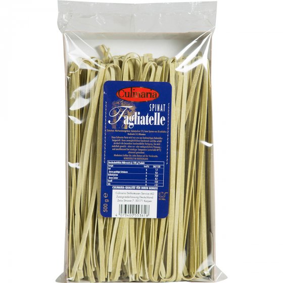 Culinaria Spinat Tagliatelle Bandnudeln aus Hartweizennudeln 500g