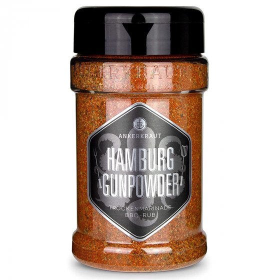 Ankerkraut Hamburg Gunpowder BBQ Rub Trockenmarinade für Fleisch 200g 