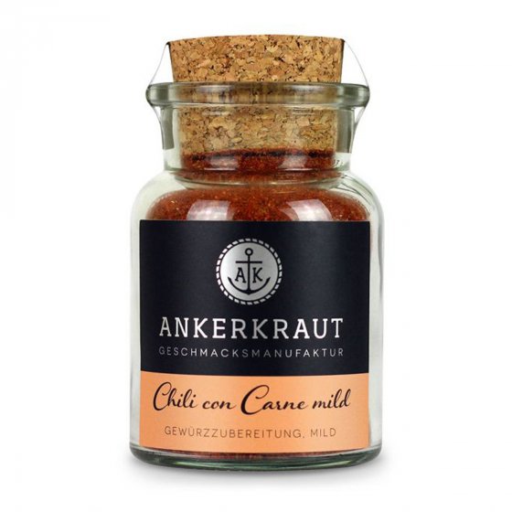 Ankerkraut Chili Con Carne Gewürzzubereitung mild Korkenglas 80g 