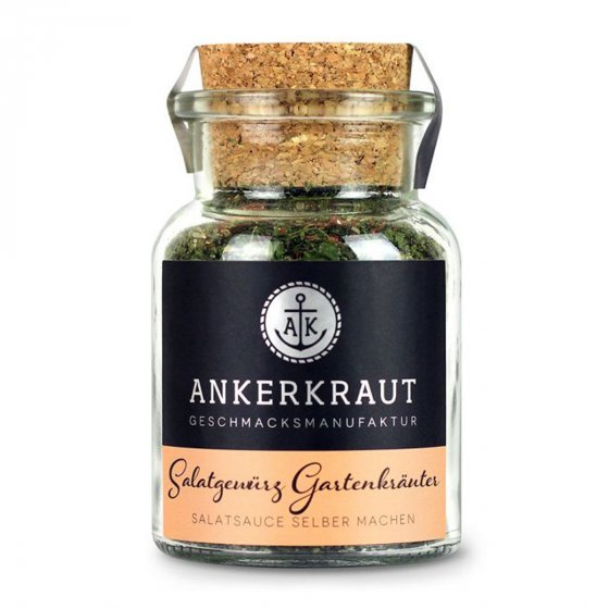 Ankerkraut Salatgewürz Gartenkräuter für Salatsaucen Korkenglas 75g 