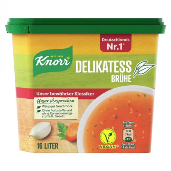 Knorr Delkatess klare Brühe 16 Liter unser bewährter Klassiker 329g 