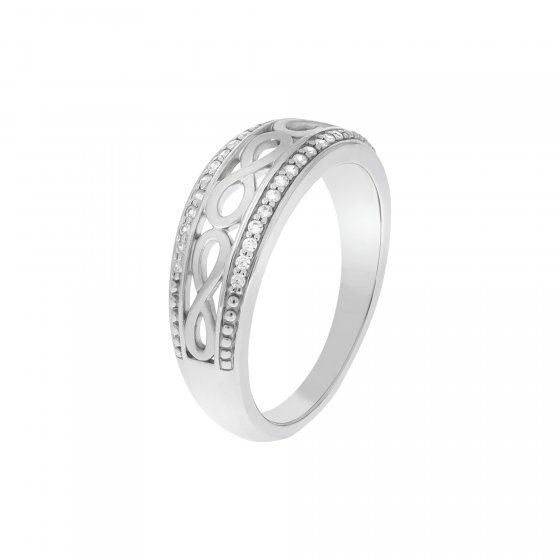 Ring Silber 925 glanz/mattiert Zirkonia 