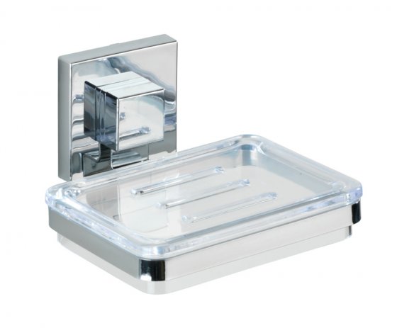 Vacuum-Loc® Seifenablage Mod. Quadro Edelstahl, Befestigen ohne bohren