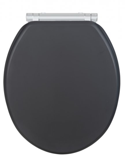 WC-Sitz Mod. Morra Anthrazit Matt, Universalform, aus massivem MDF 