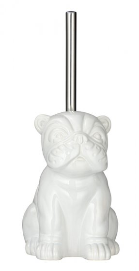 WC-Garnitur Mod. Bulldog Weiß Keramik, Bürstenkopf auswechselbar 