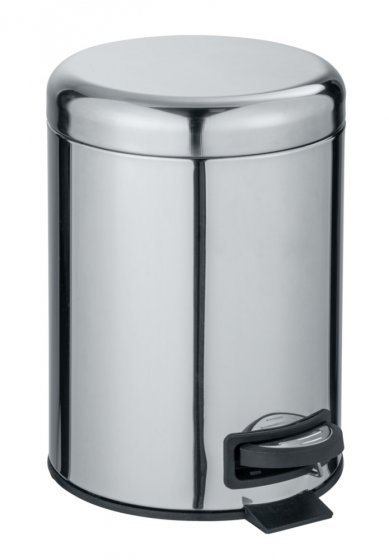 Kosmetik Treteimer Mod. Leman Edelstahl Glänzend 5L, mit herausnehmbarem Einsatz 