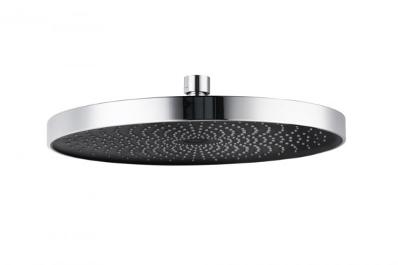 Duschkopf Mod. Softwater Chrom/Schwarz, Ø 26 cm