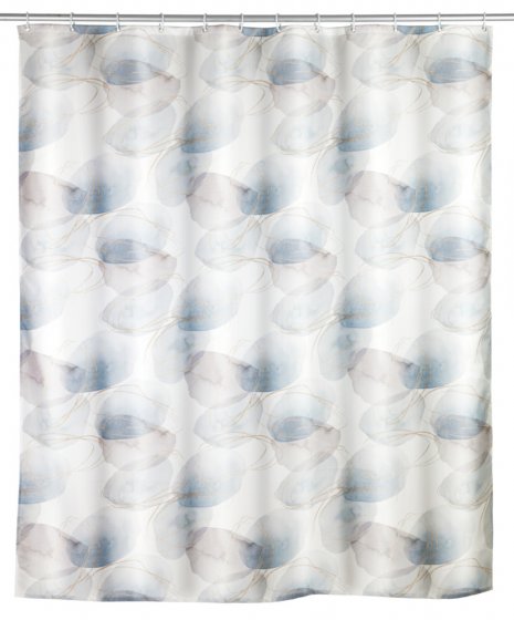 Anti-Schimmel Duschvorhang Mod. Navan, Textil (Polyester), 180 x 200 cm, wasserabweisend, waschbar 