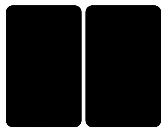 Herdabdeckplatten Universal Schwarz 2er Set, für alle Herdarten