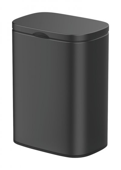 Wand-Kosmetikeimer Mod. Sare Schwarz 5 L, Easy Close Absenkautomatik 