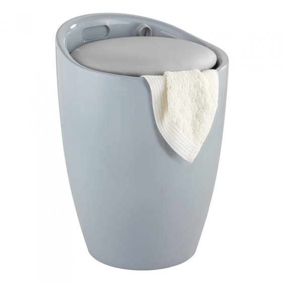 Hocker Mod. Candy Grey, mit abnehmbarem Wäschesammler 