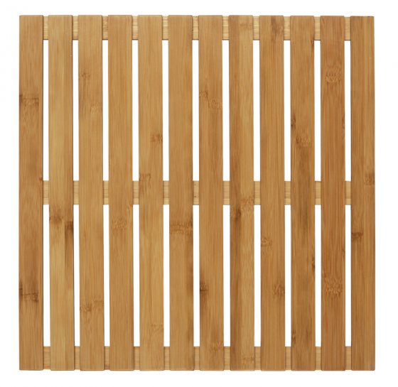 Baderost Mod. Indoor & Outdoor Bambus, 50 x 50 cm, mit rutschhemmender Unterseite 