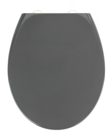 Premium WC-Sitz Mod. Samos Grau, aus antibakteriellem Duroplast mit Absenkautomatik
